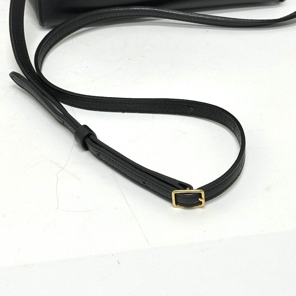 Celine Belt Bag Leather 2WAY Handbag Shoulder Leather Black - Picture 7 of 9